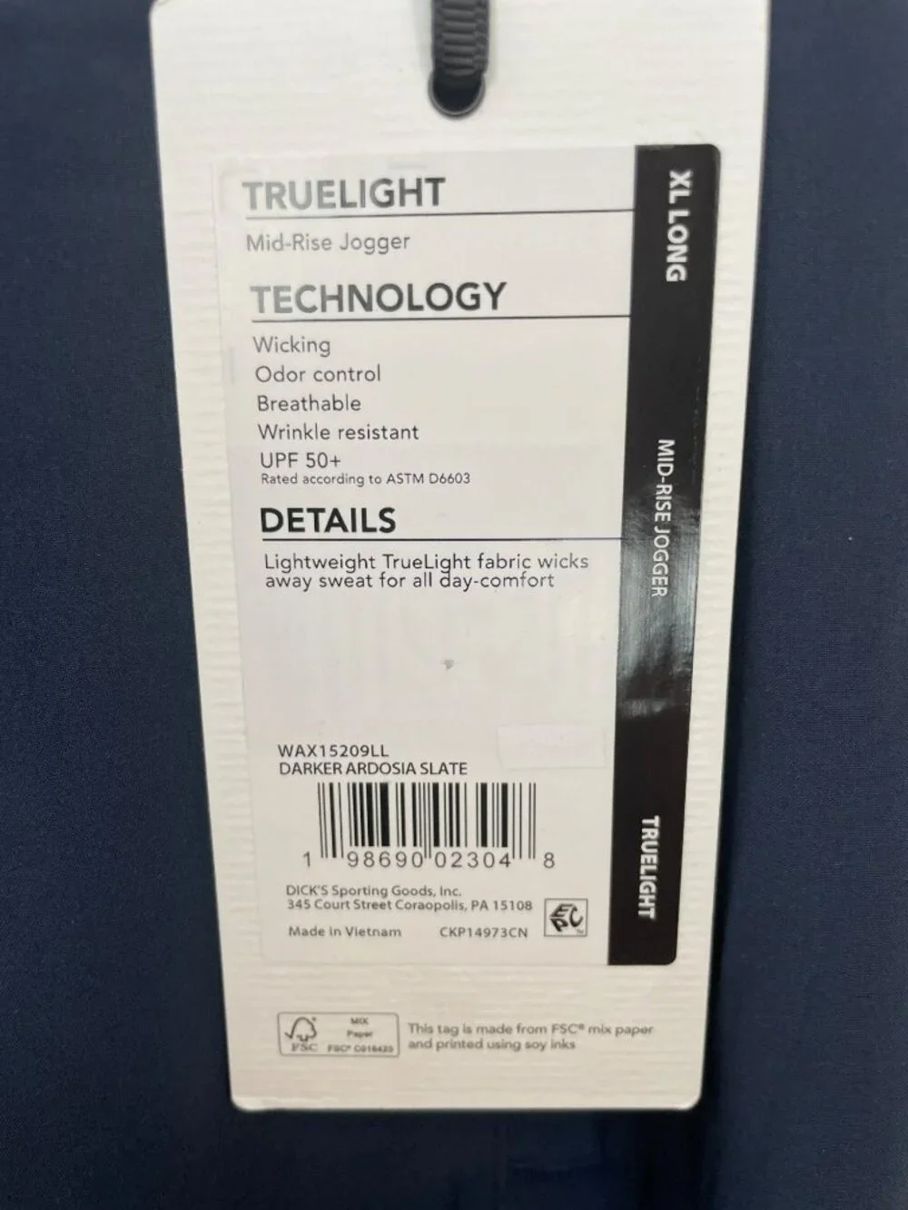 Calia Truelight Mid-Rise Jogger Pants Ardosia Slate Women's Size XL Long $98NWT - Picture 4 of 9